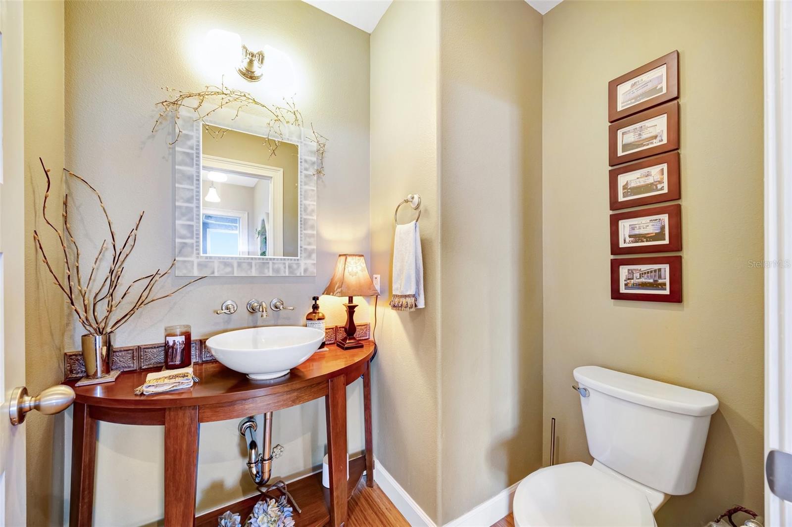 Powder room off the great room.