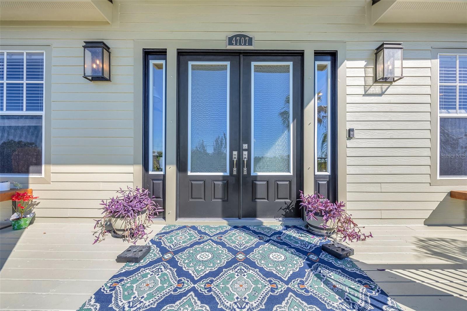 Sunny front porch to welcome guests.