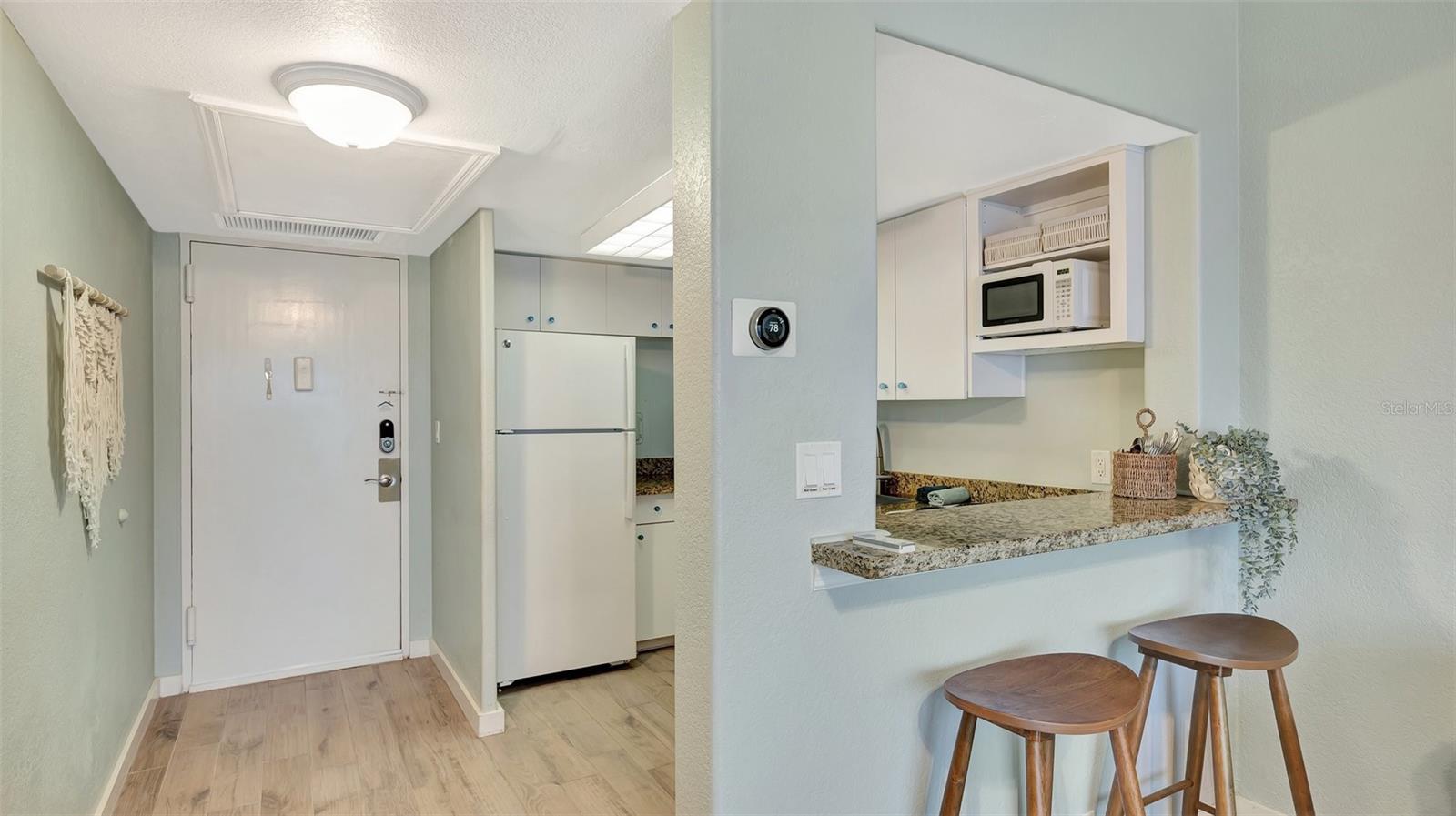 Kitchen area with breakfast nook