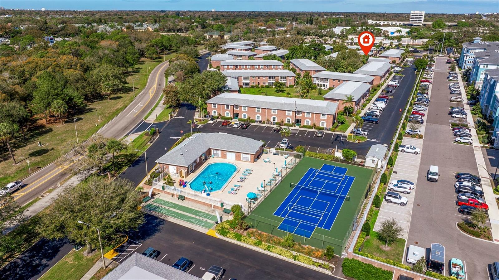 Pool, tennis, pickleball and shuffleboard courts