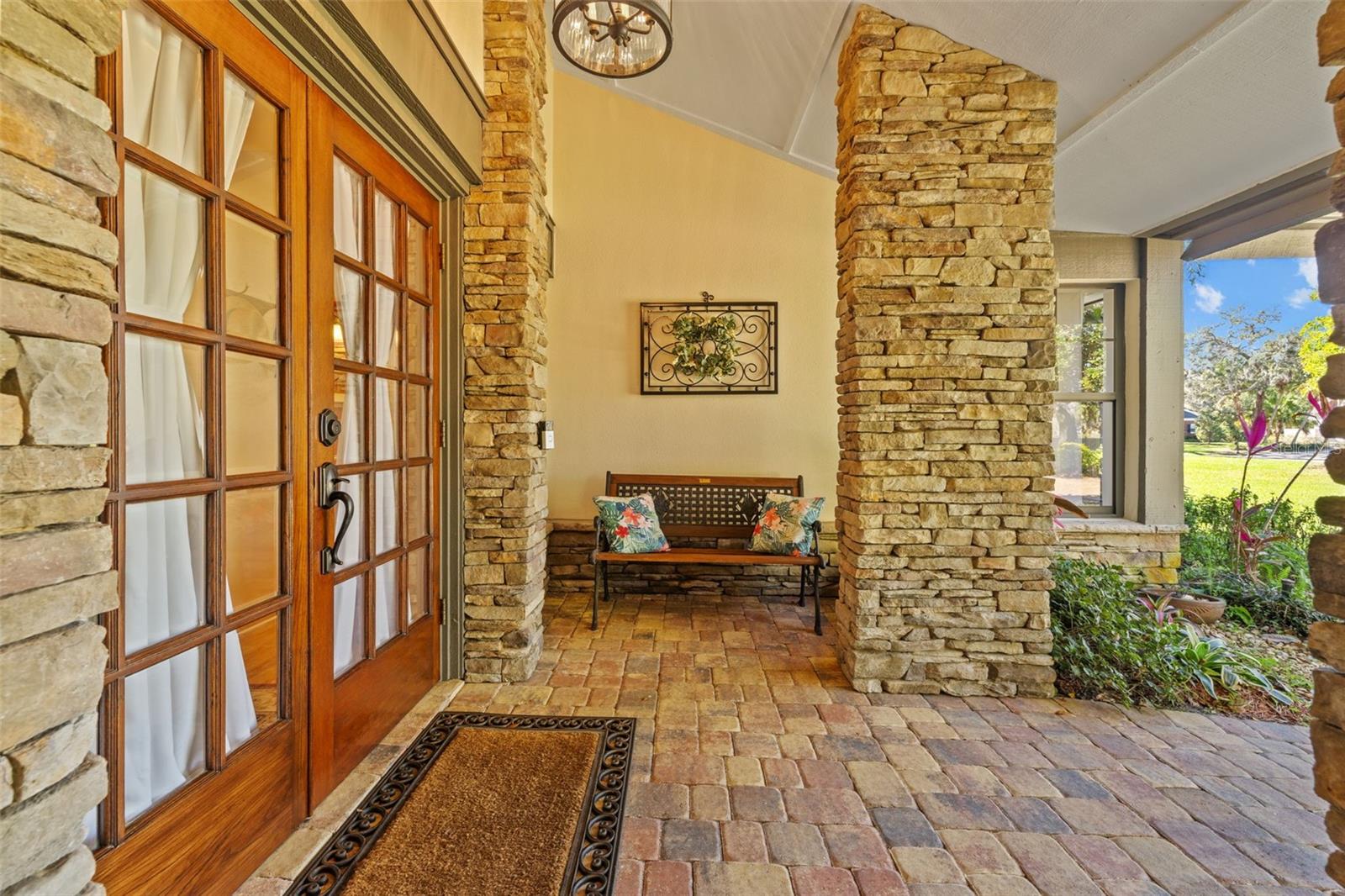 Gorgeous stone entranceway