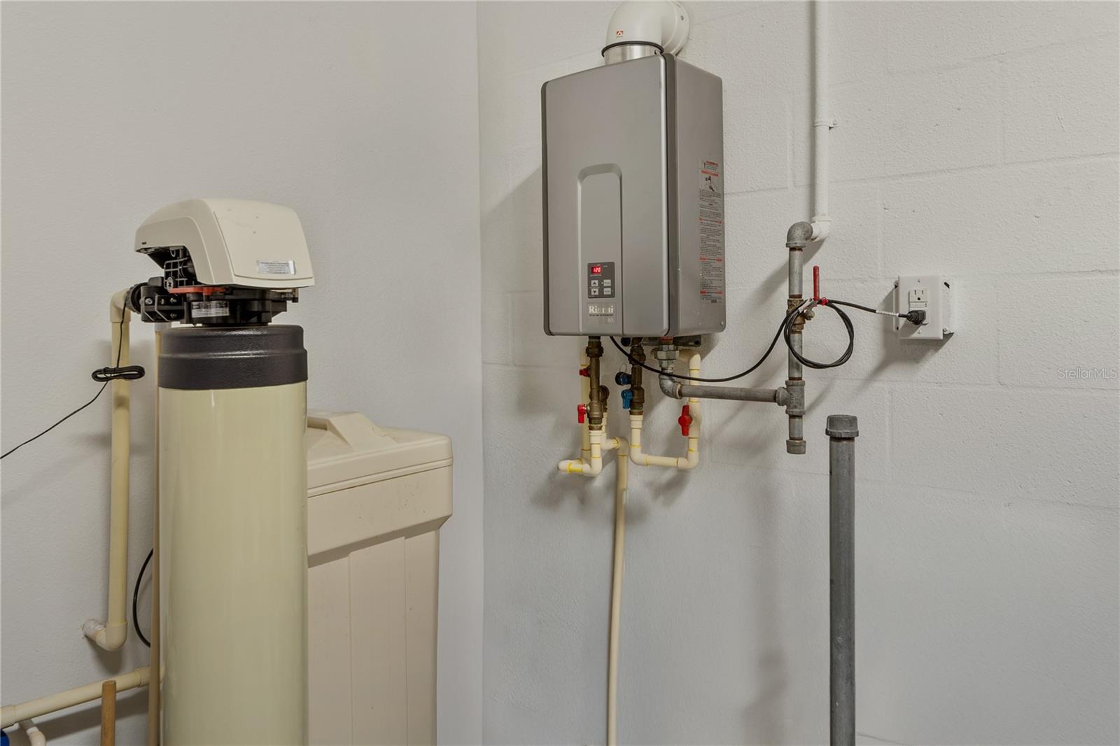 Water softener/ tankless gas hot water heater