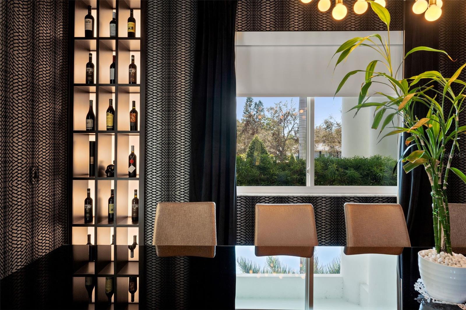 Dining Room Wine Wall