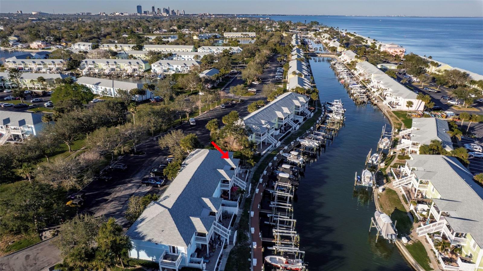 The skyline of downtown St. Petersburg is in the background, about 10 minutes away!