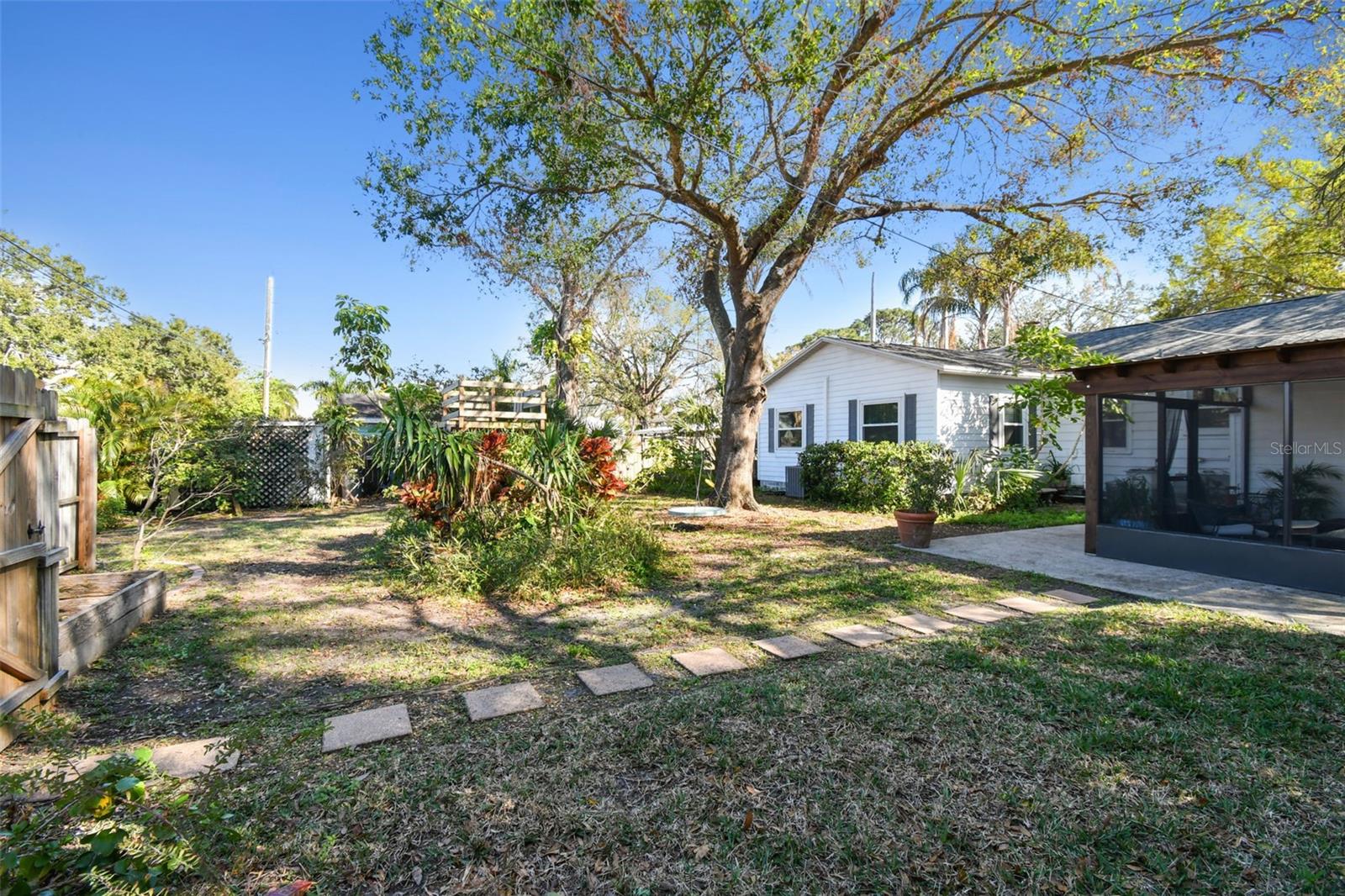 Large backyard