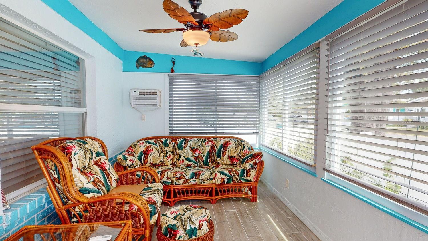 Sunroom in front of house