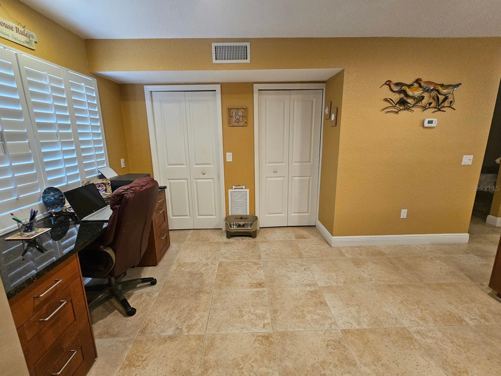 Walk-in Pantry on the left, HVAC closet on the right