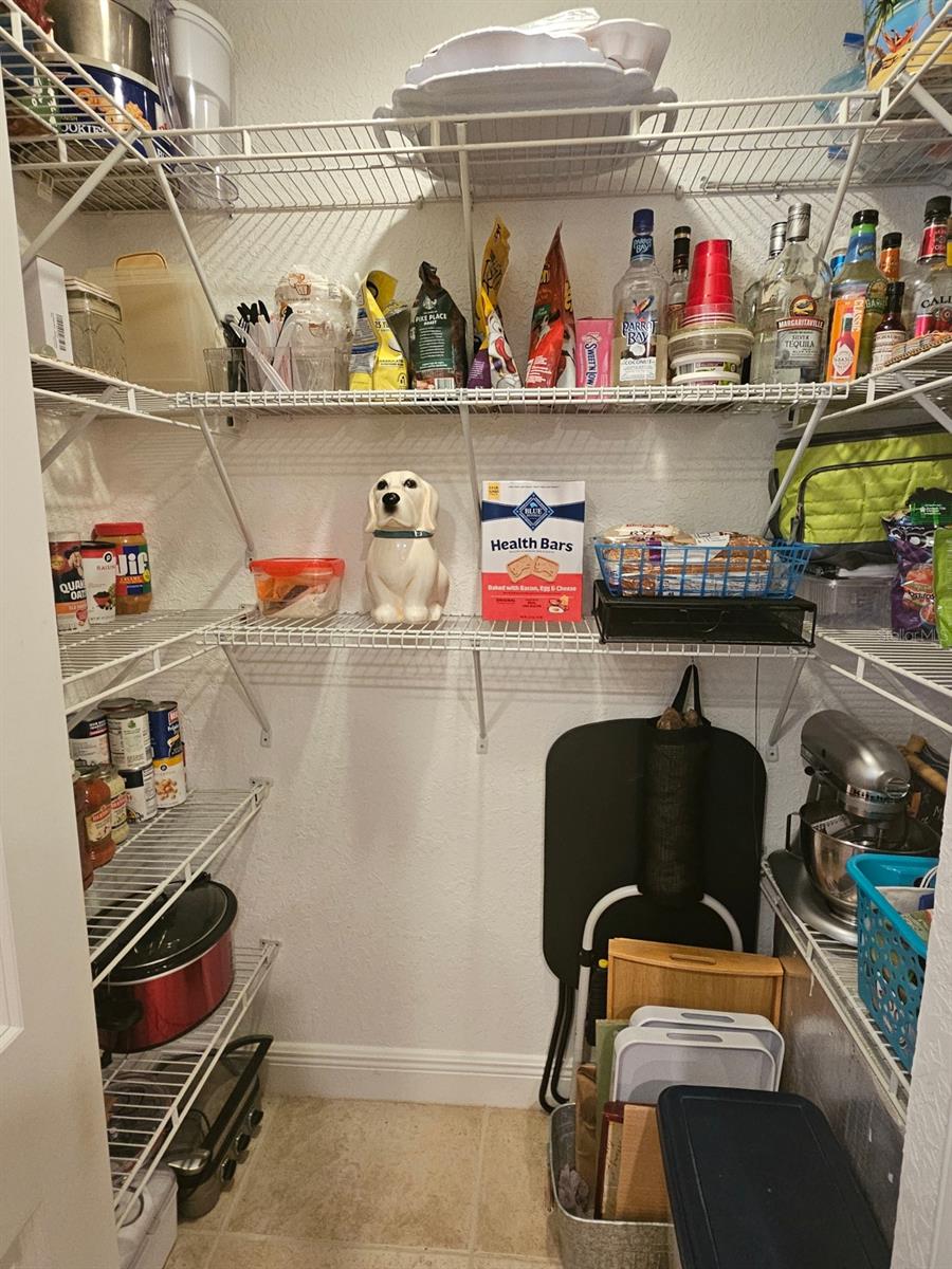 Walk-in Pantry provides even more storage space