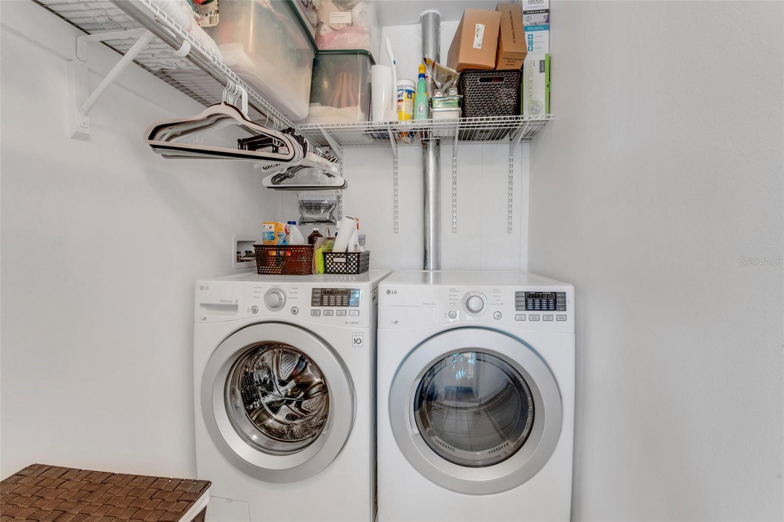 Washer Dryer in Primary Walk In Closet