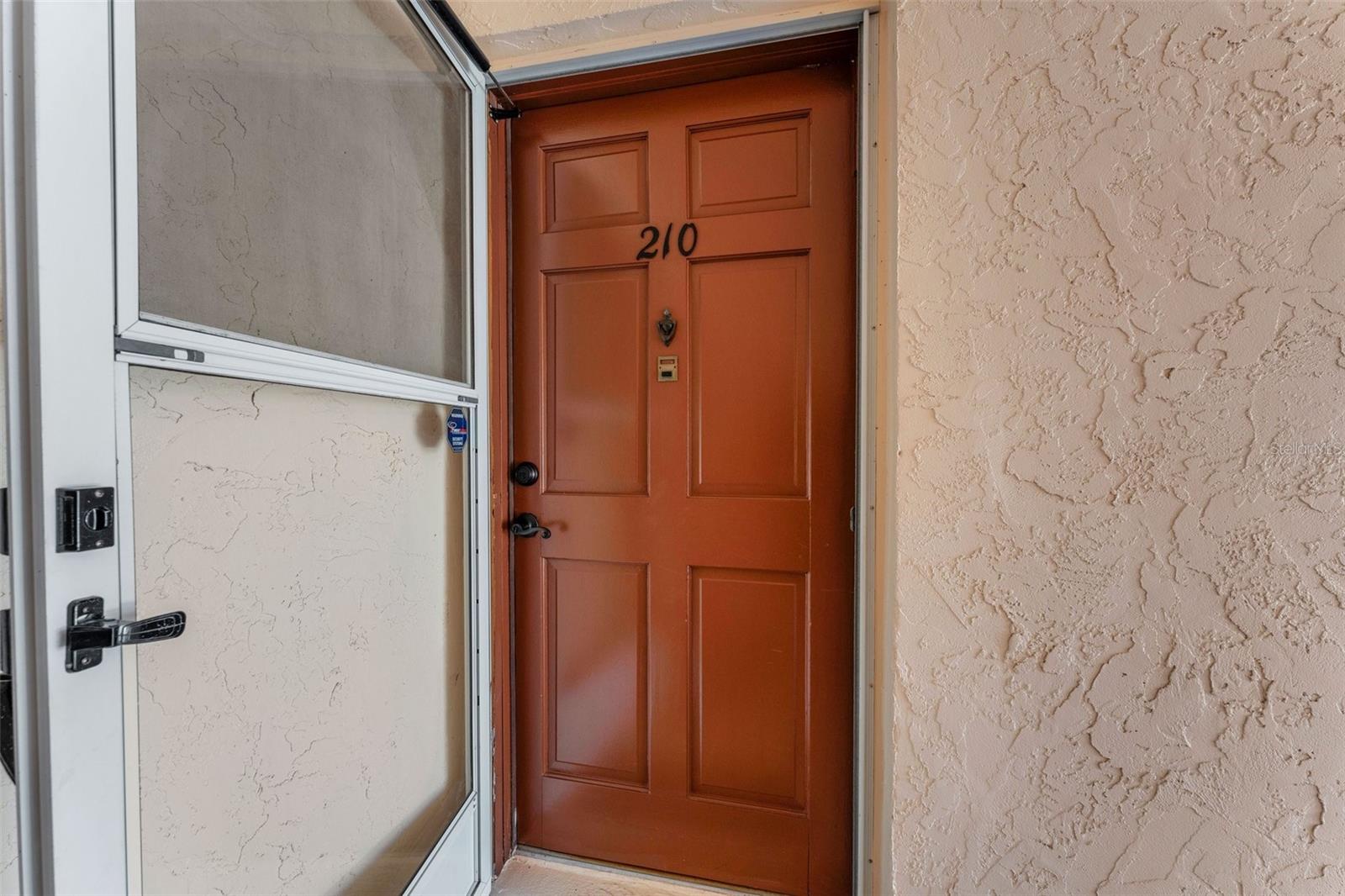 Unit Front Door with Storm Door