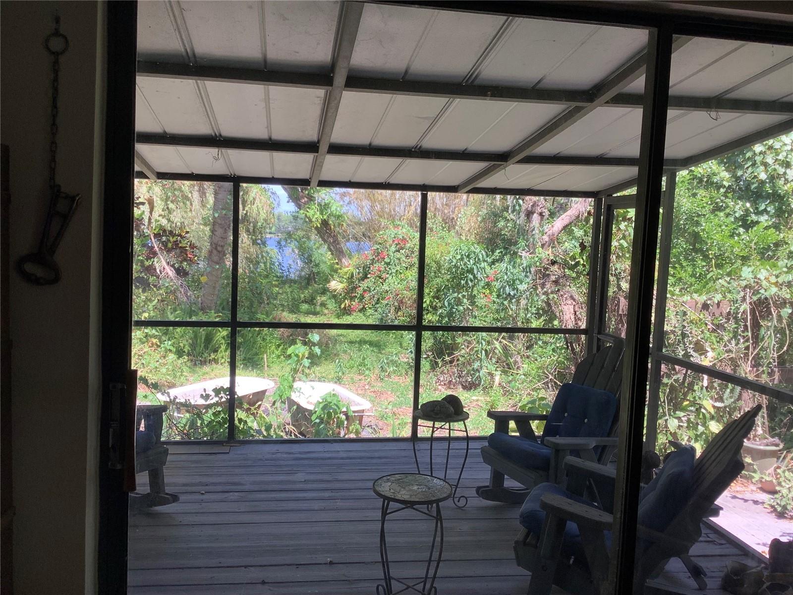 View of lake from rear patio off Master BR