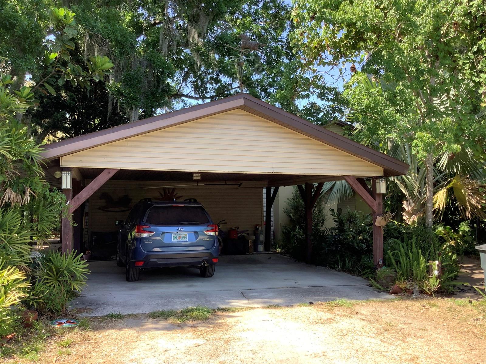 2-car carport with storage