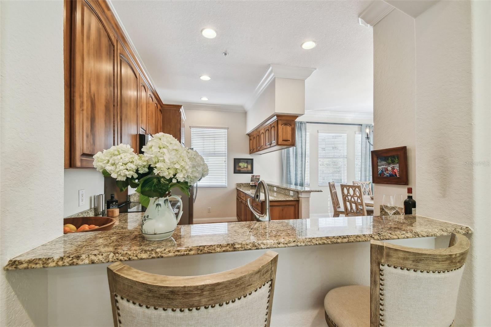 Great Room connects to Kitchen through the Breakfast Bar