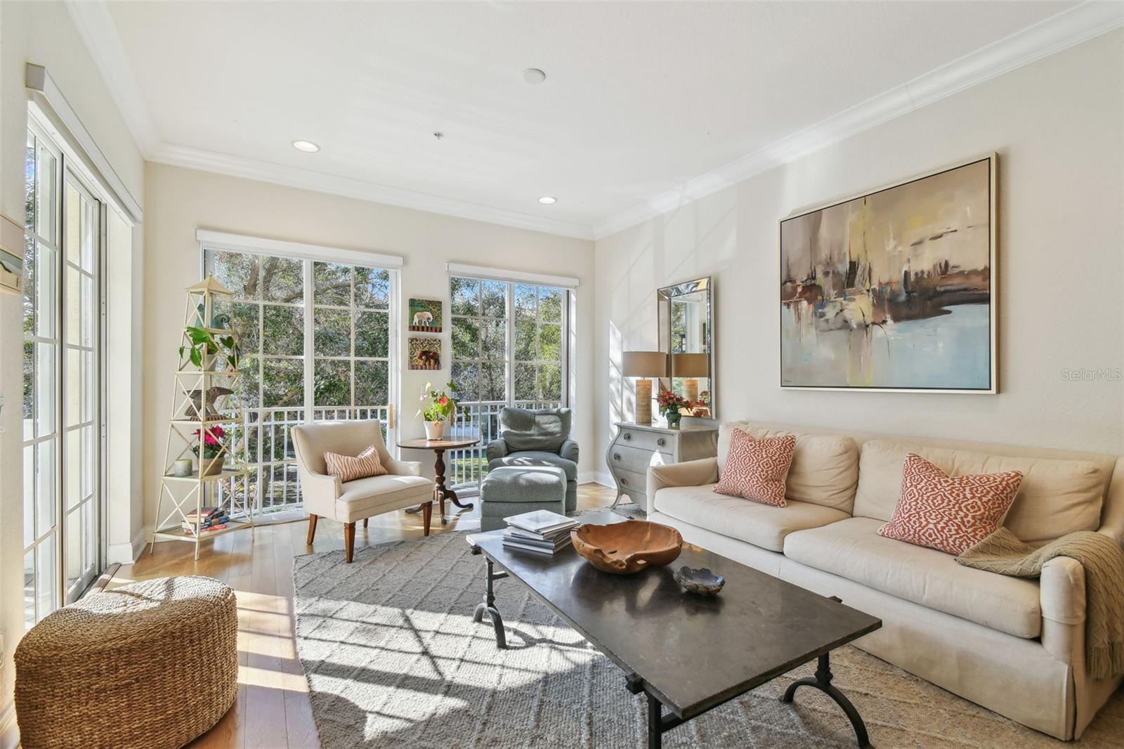 Stairs (or elevator) open out to expansive Great Room