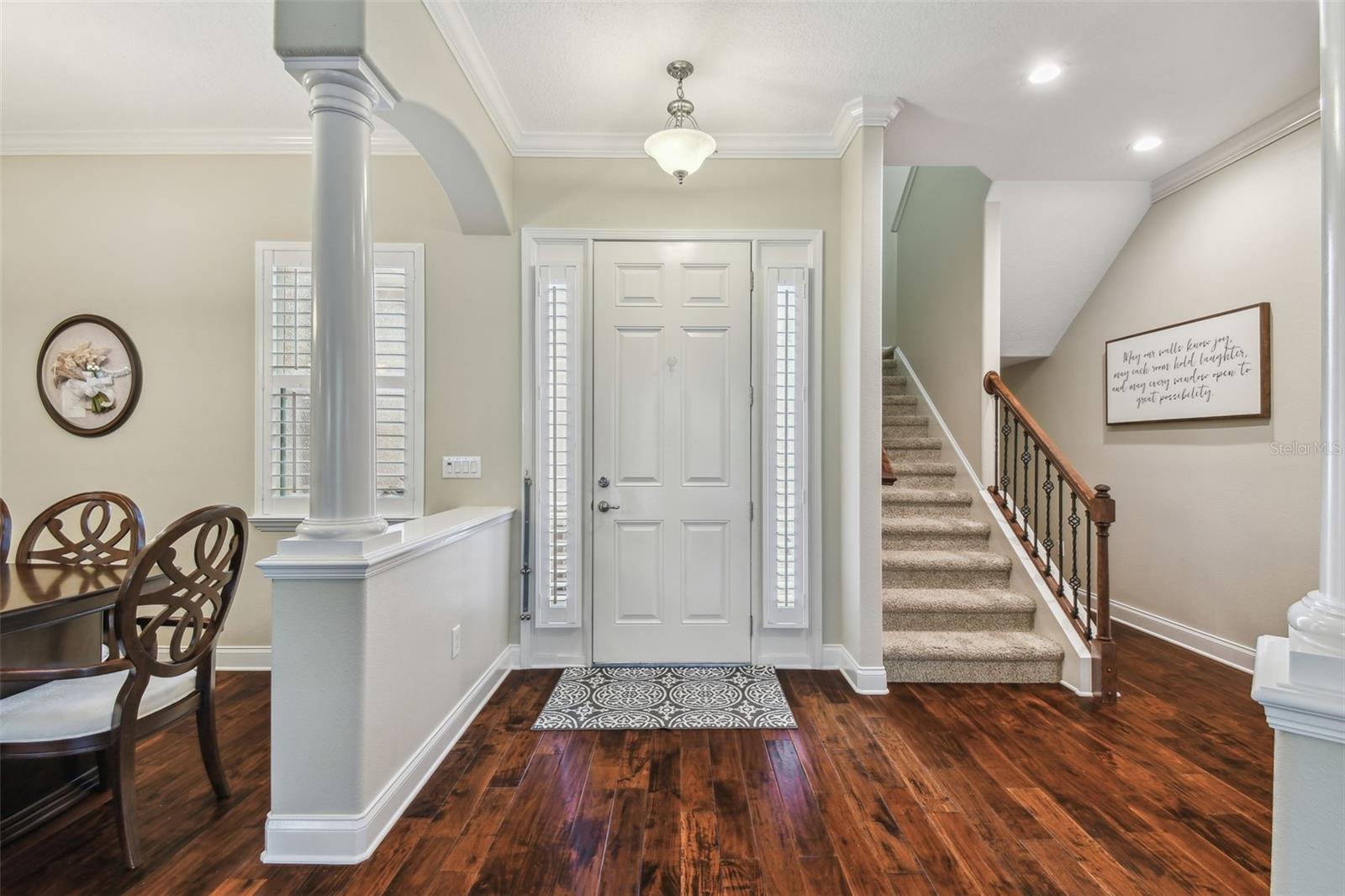 Entry Foyer w/ view if staircase and dining room