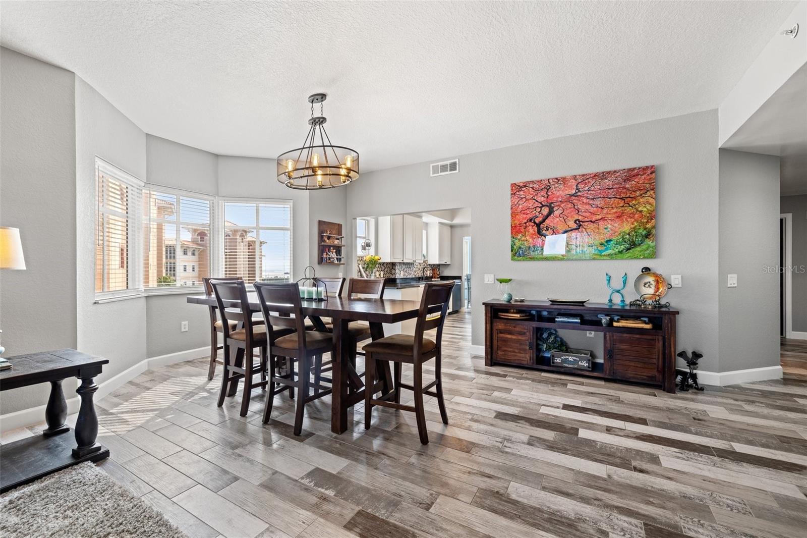 Dining room towards kitchen