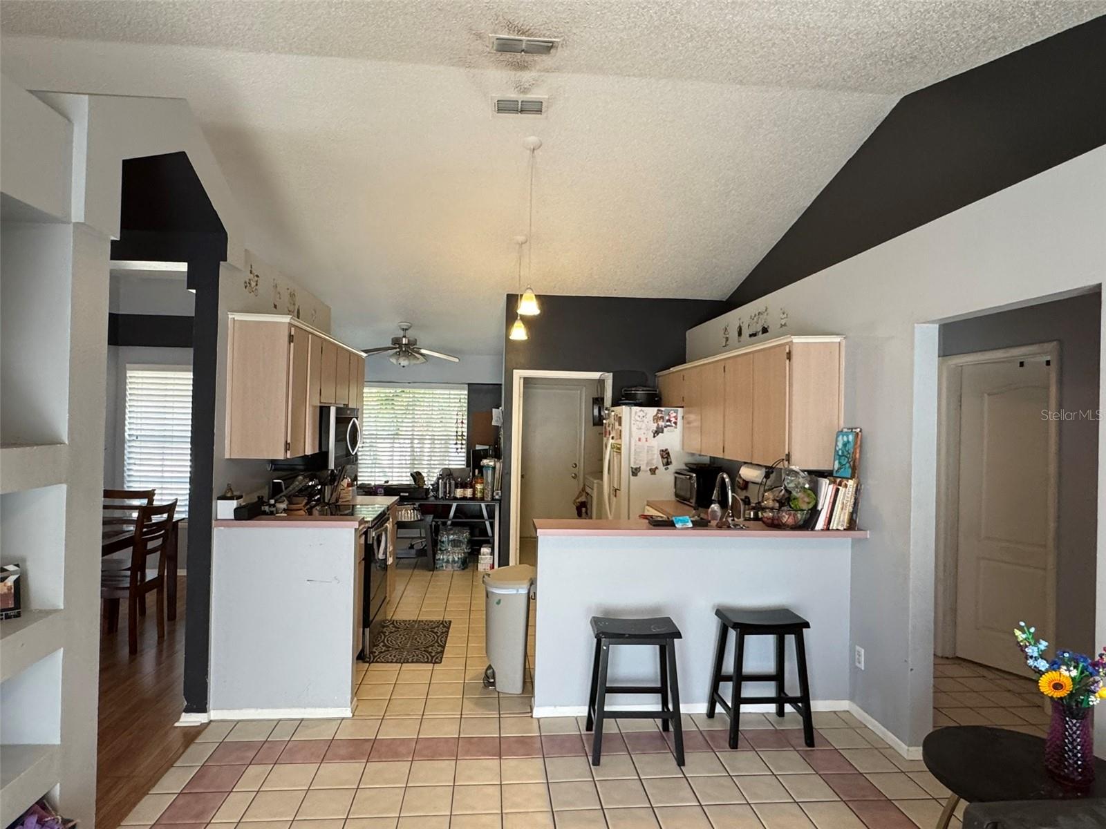 from family room towards kitchen