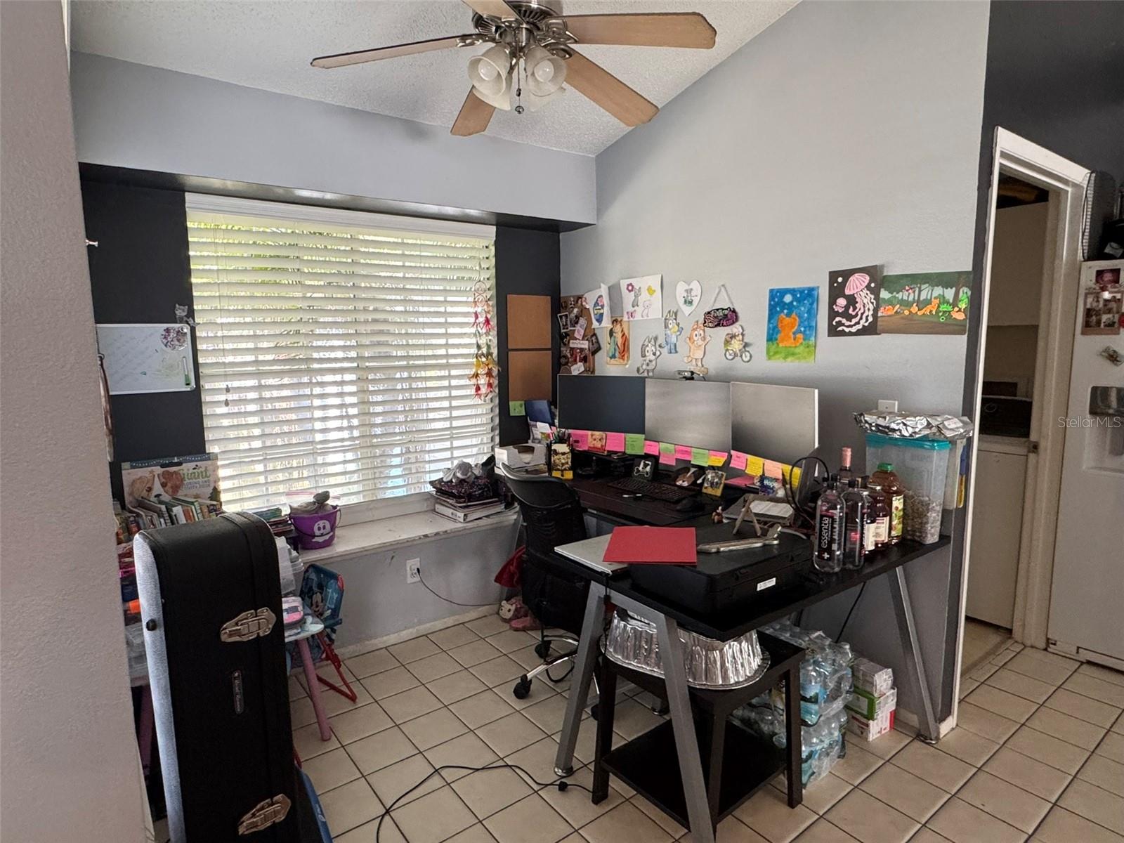 kitchen eat-in area currently used as home office