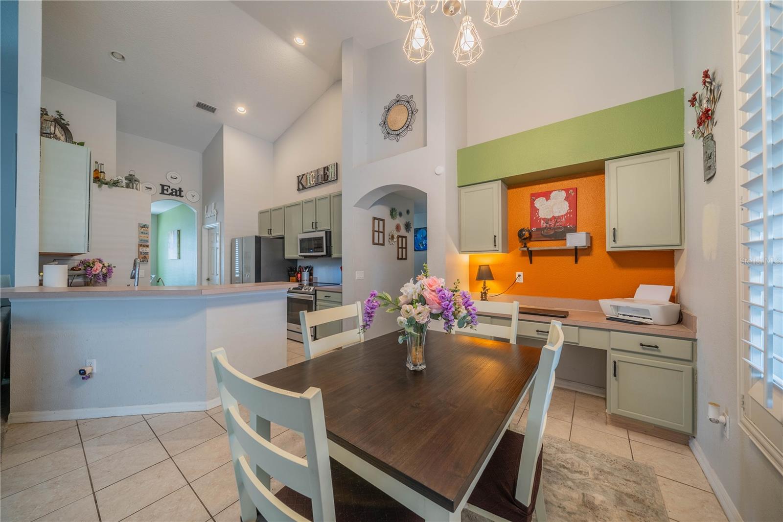 Kitchen Nook with Built-In Desk