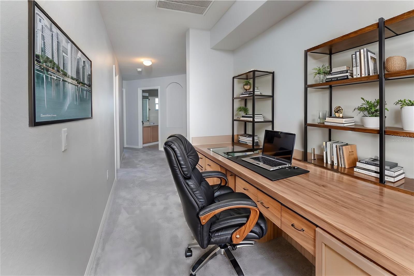 Virtually Staged - Home Office In Bonus Space