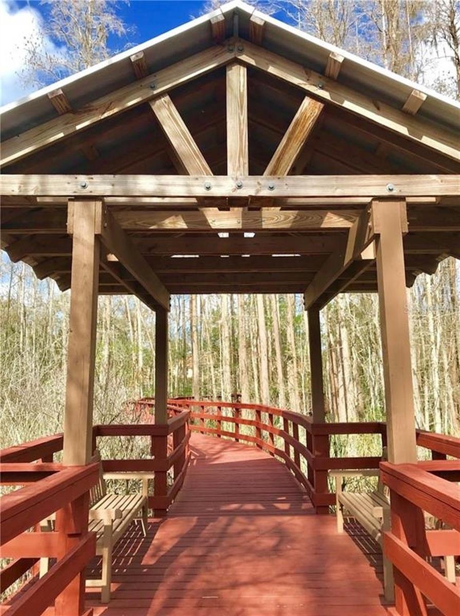 Gazebo w/benches in private Cypress preserve