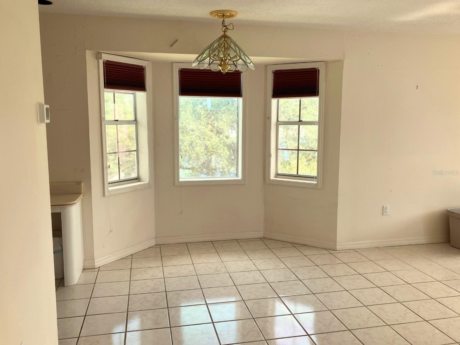 Dining nook with great views and light