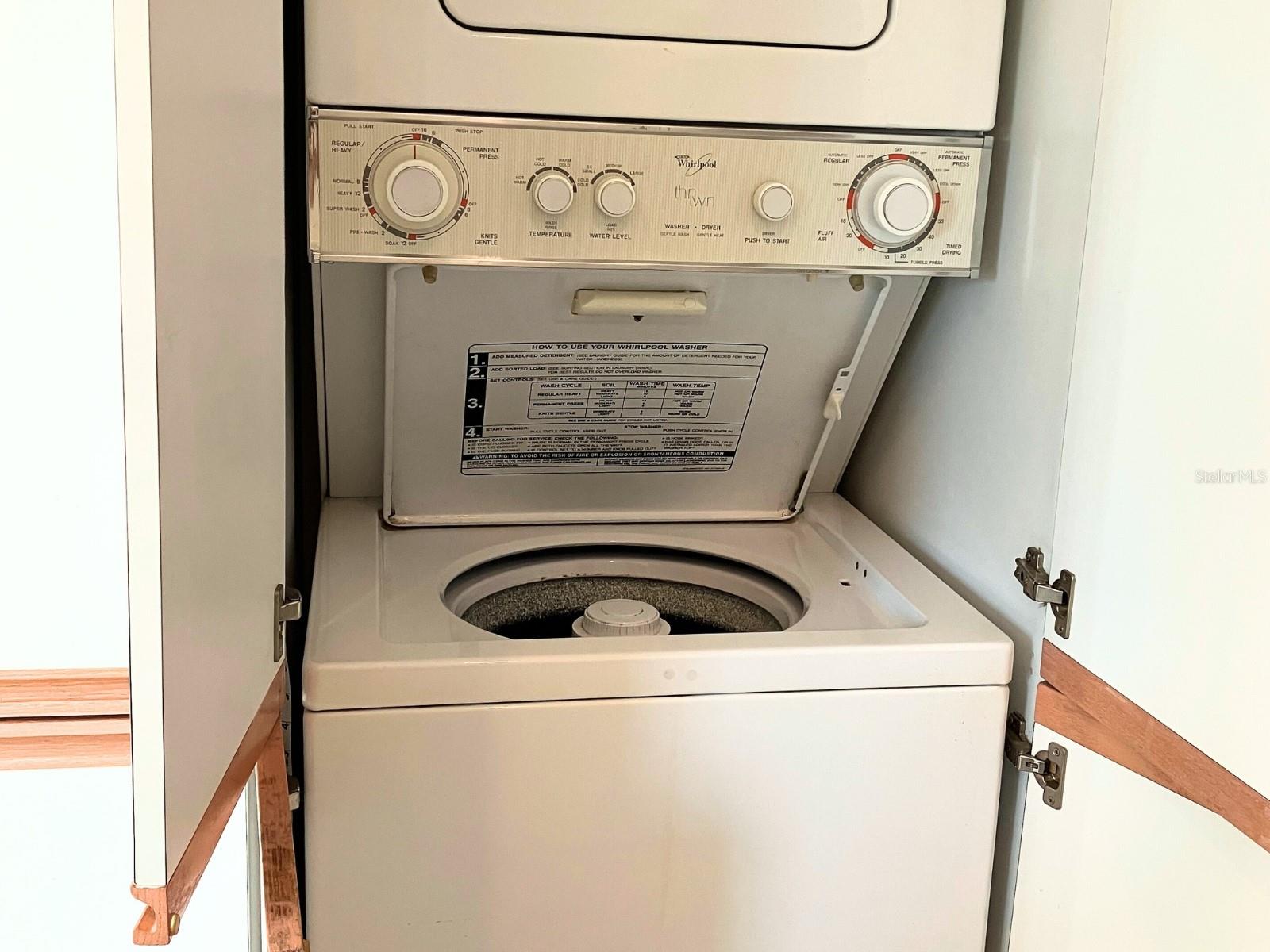 Stackable washer and dryer