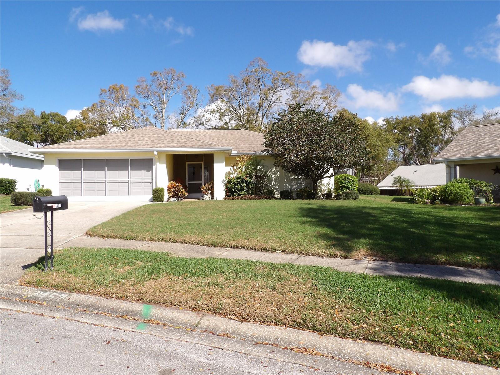 Front View with 2 car garage