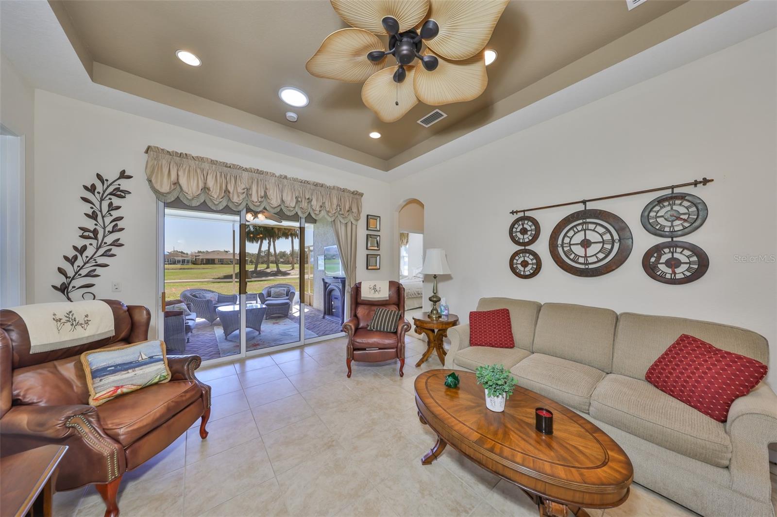 Living Room looking into the Lanai