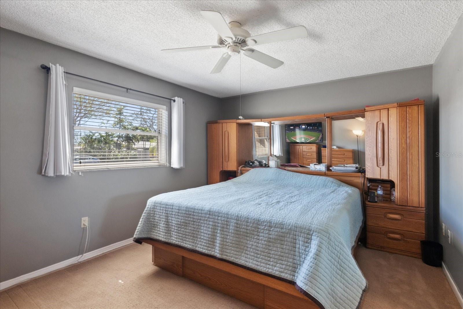 Master bedroom with walk in closet