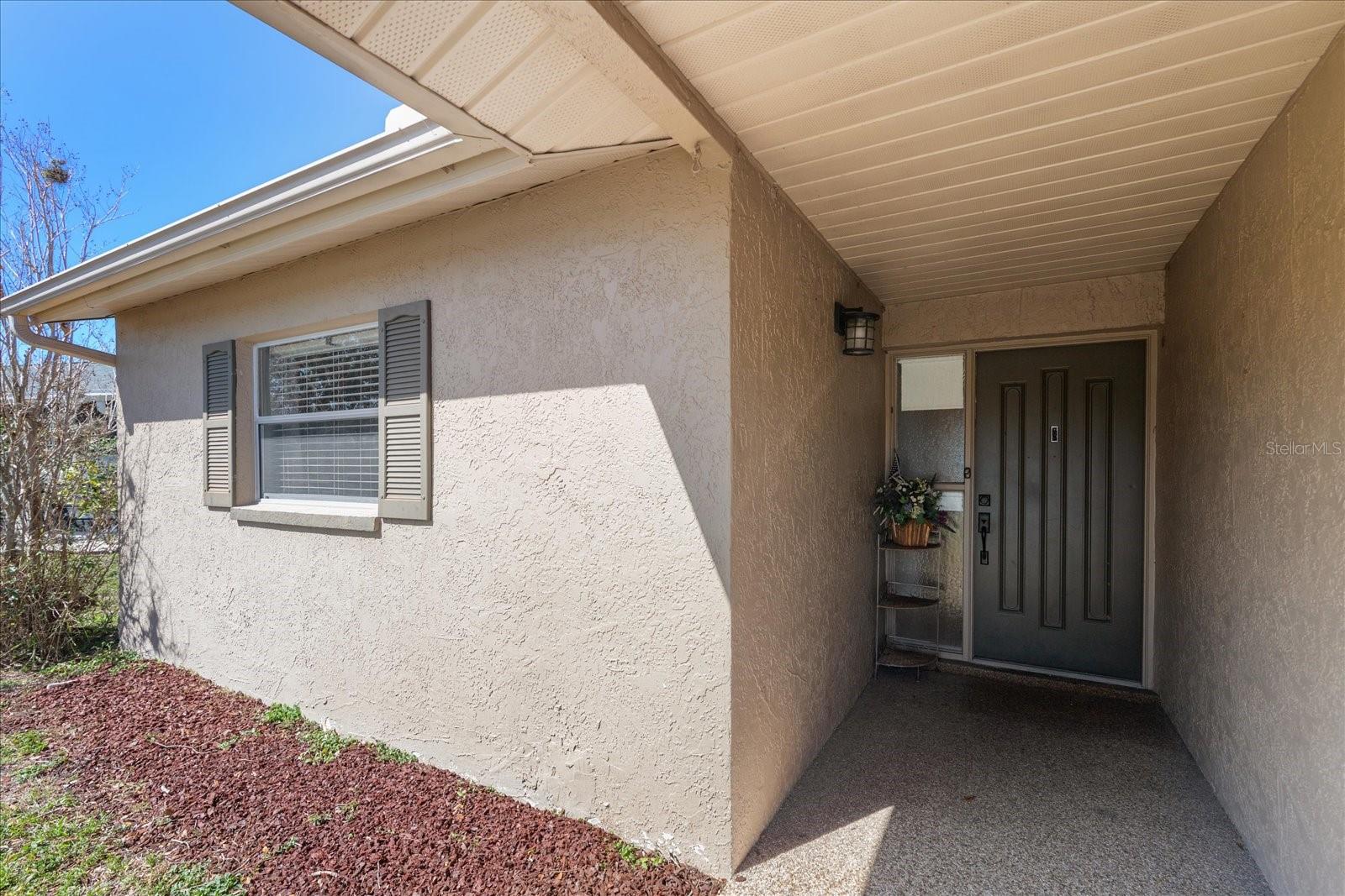 Covered entry porch