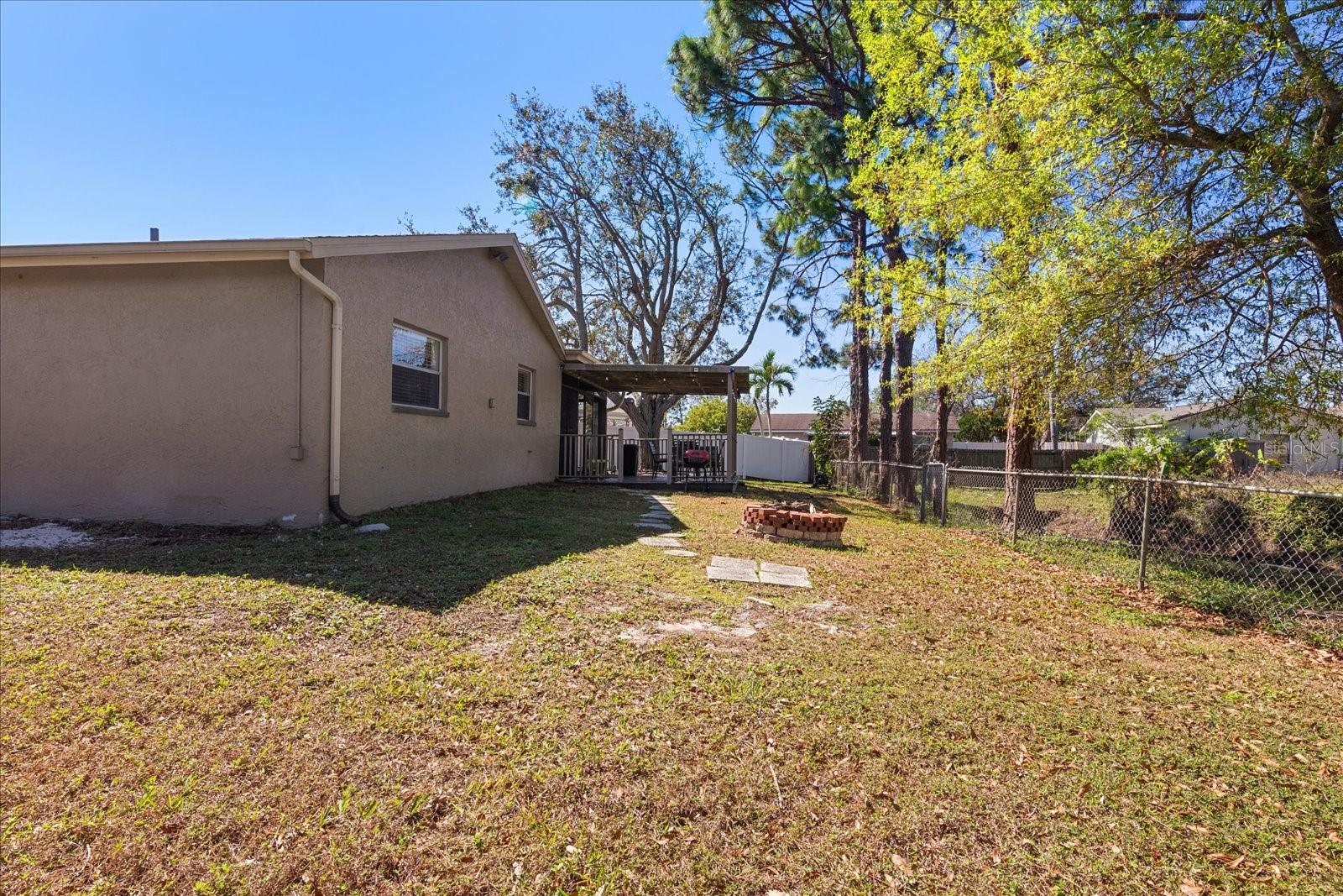 Large side and backyard