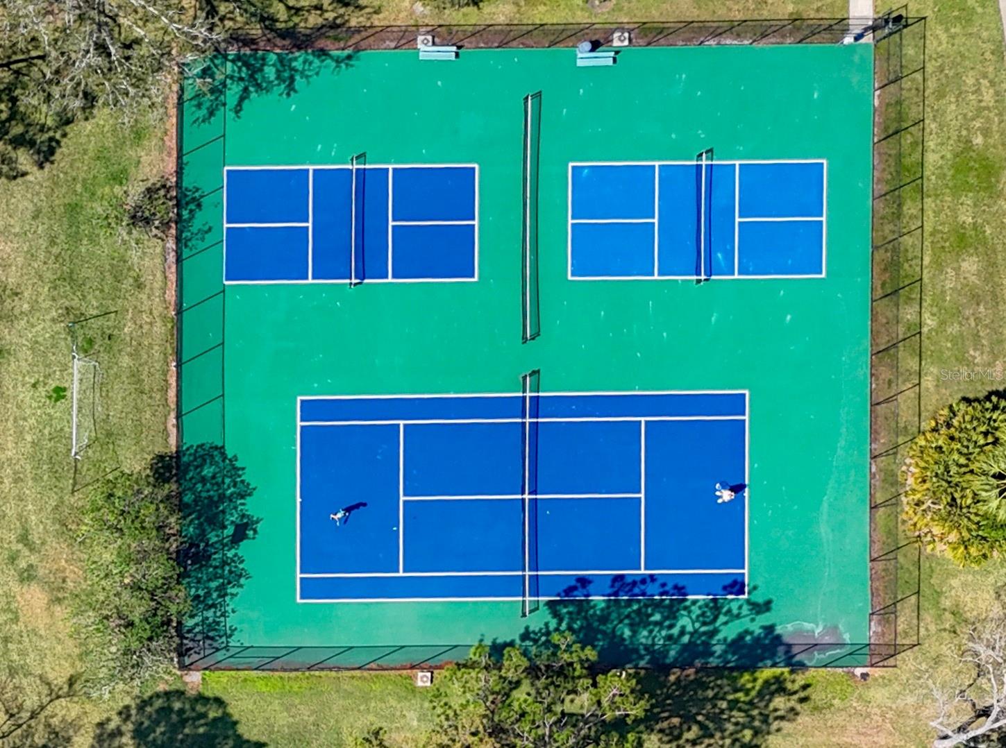 Overhead of Tennis / Pickleball Courts