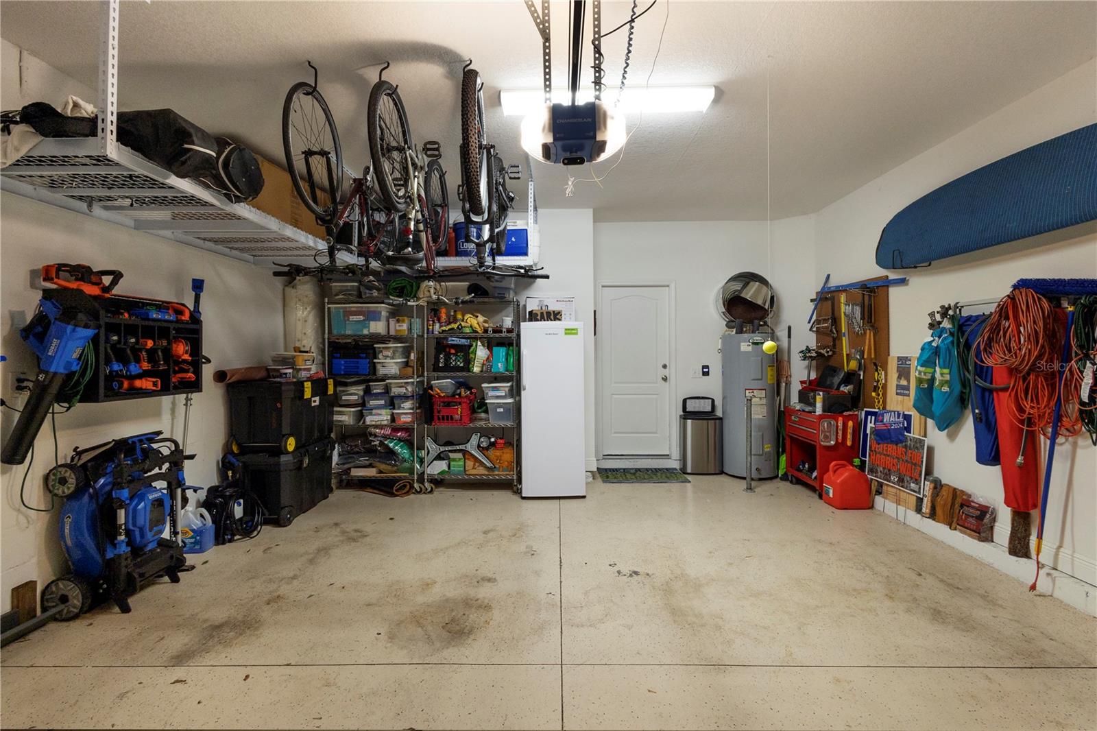 Garage with Overhead Storage