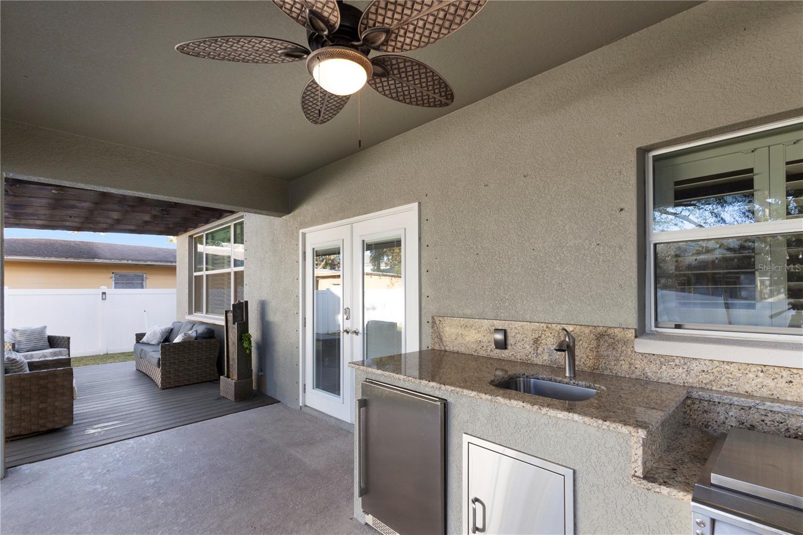 Back Patio with Outdoor Kitchen