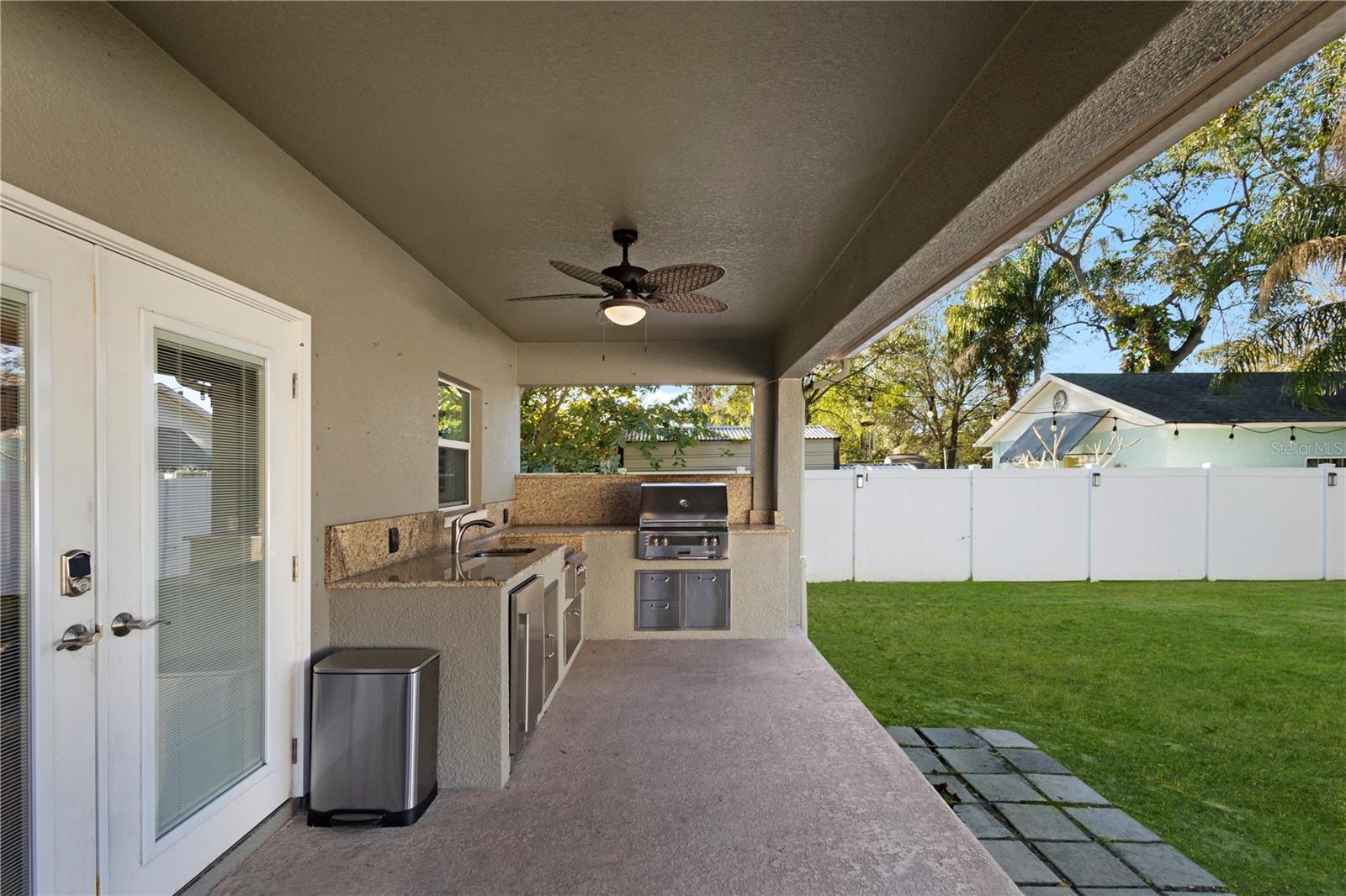 Back Patio with Outdoor Kitchen