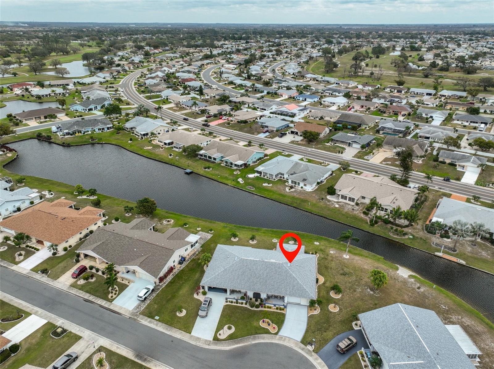 Notice the large yard and distance of the neighbors home to the right