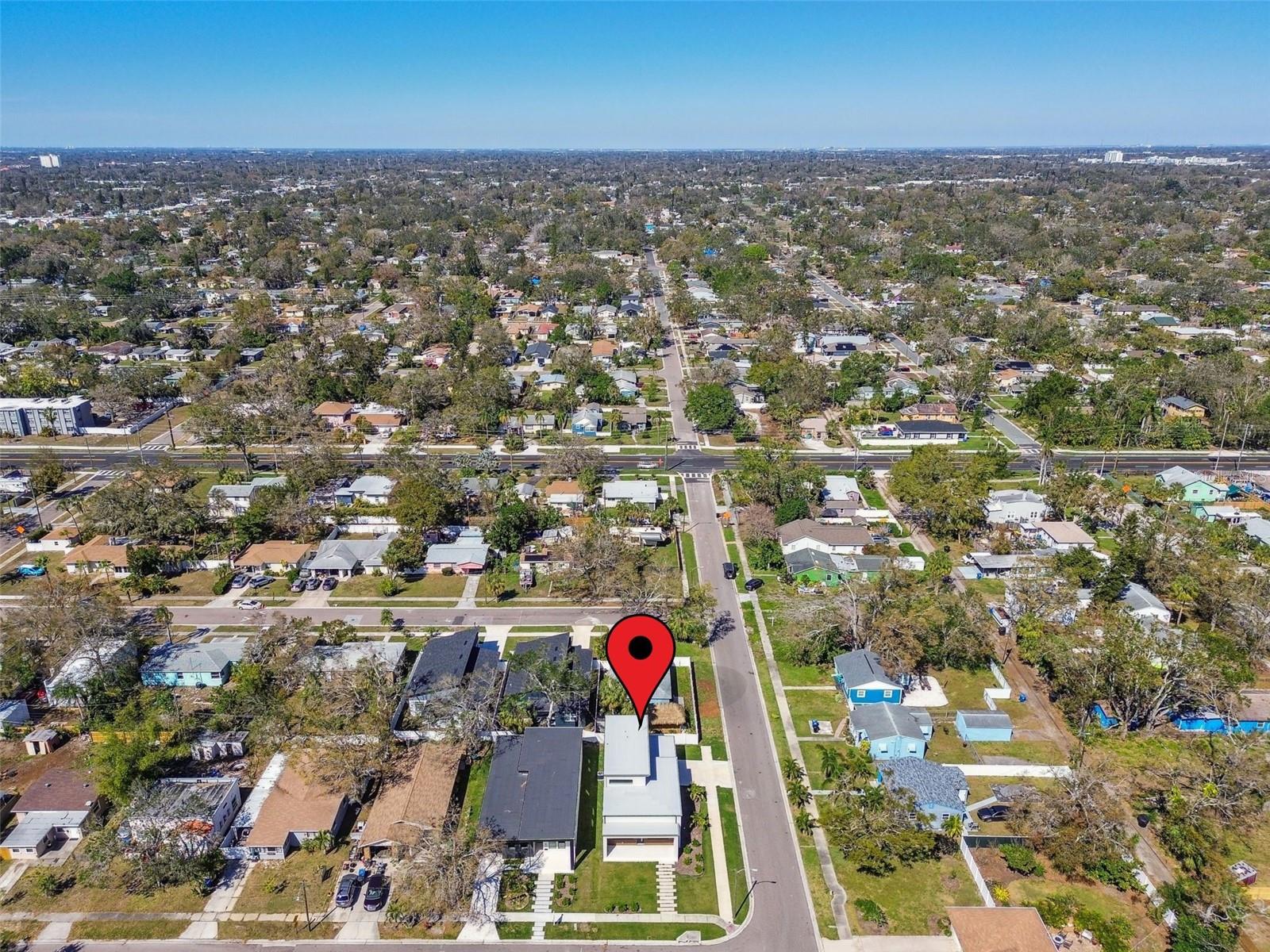 Aerial View - North - Clearwater Beach to the NW & Tampa to the NE