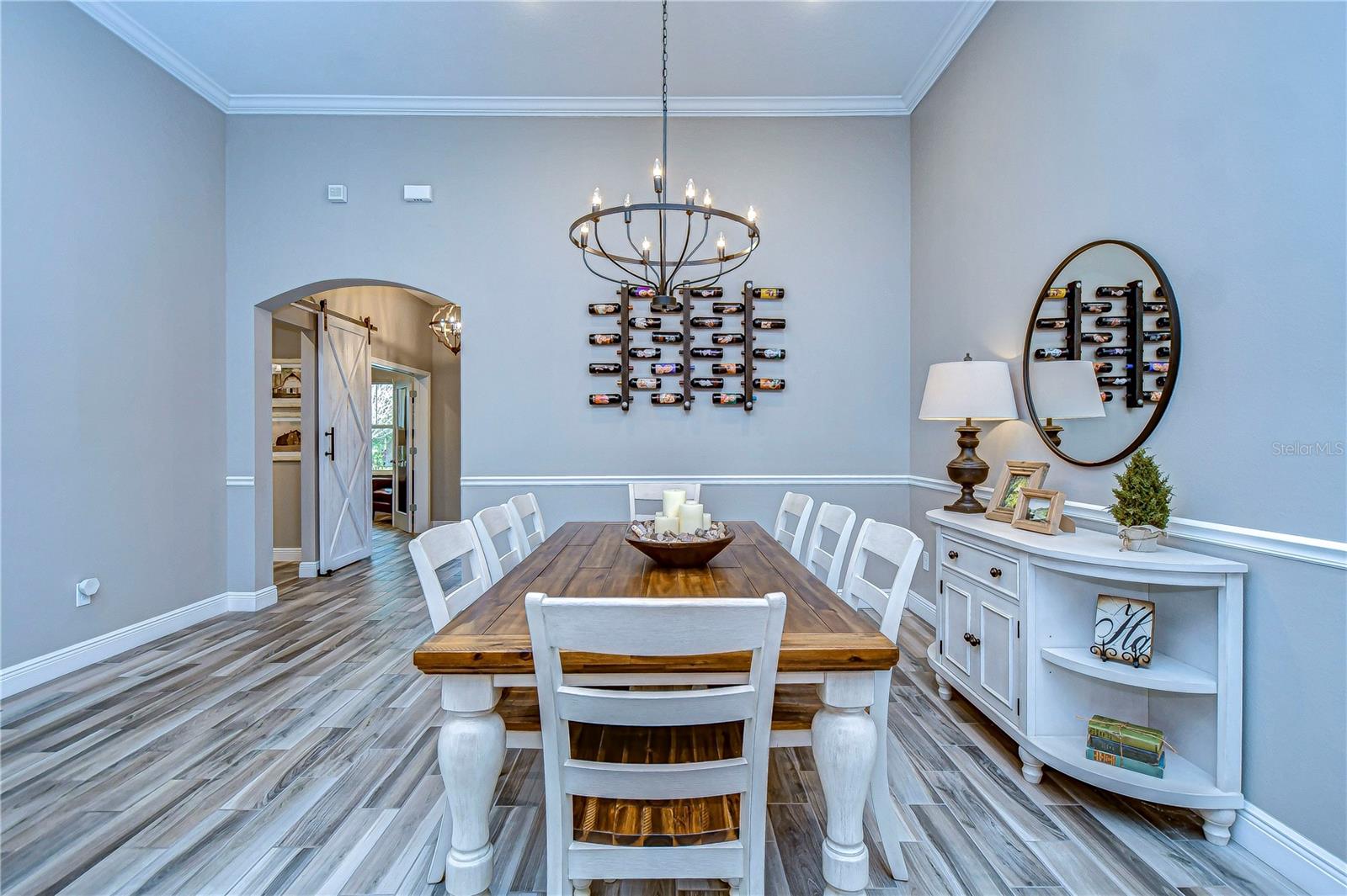 Elegance meets charm in this stunning dining room.