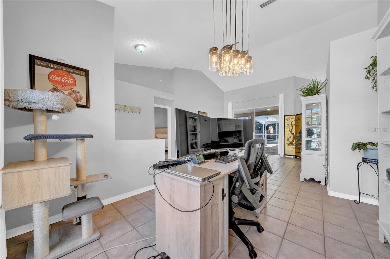 Formal dining room currently used as an office