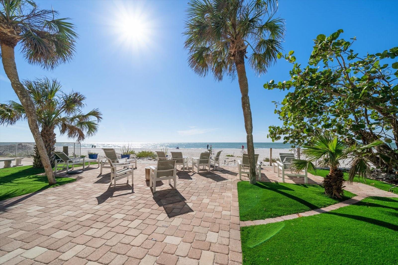 Private deck leads to miles of sandy white beaches to enjoy ALL year!