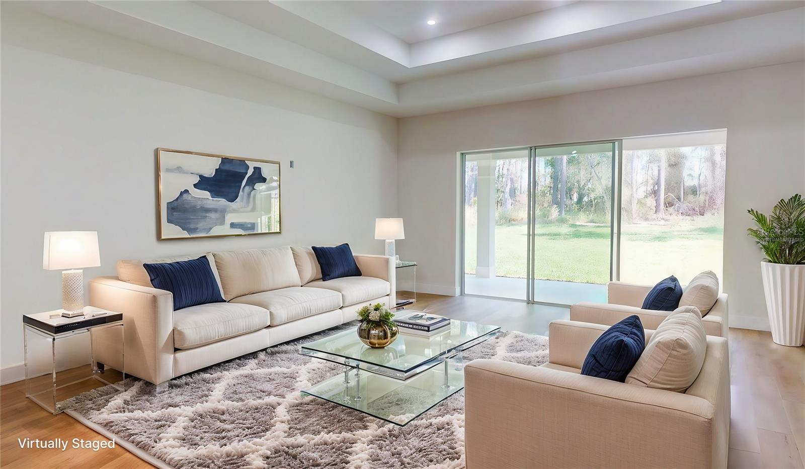 Family Room Virtually Staged