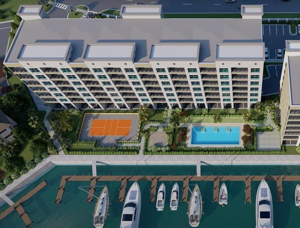 Boat slip rentals-pool-dog park-pickle ball court