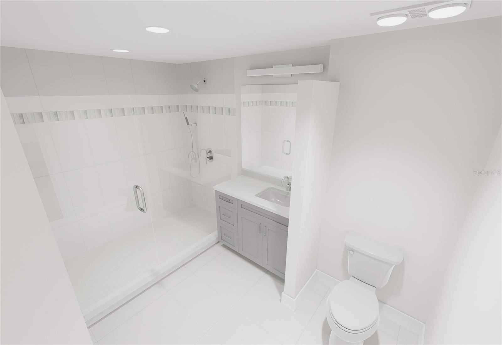 Primary bathroom with shower