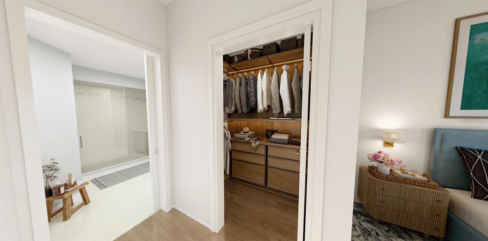 Primary bedroom custom closet