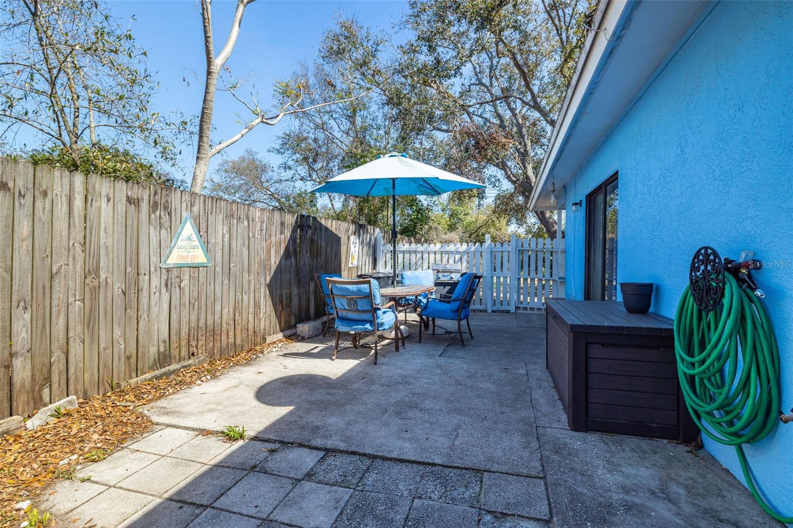 Fenced Side Yard & new Shed