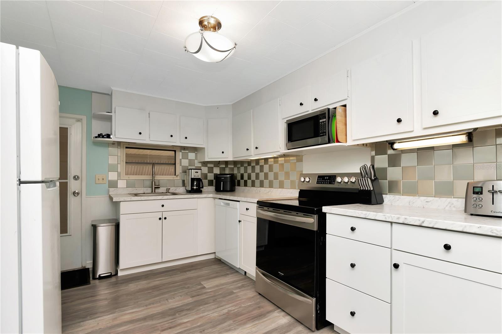 Kitchen from dining area