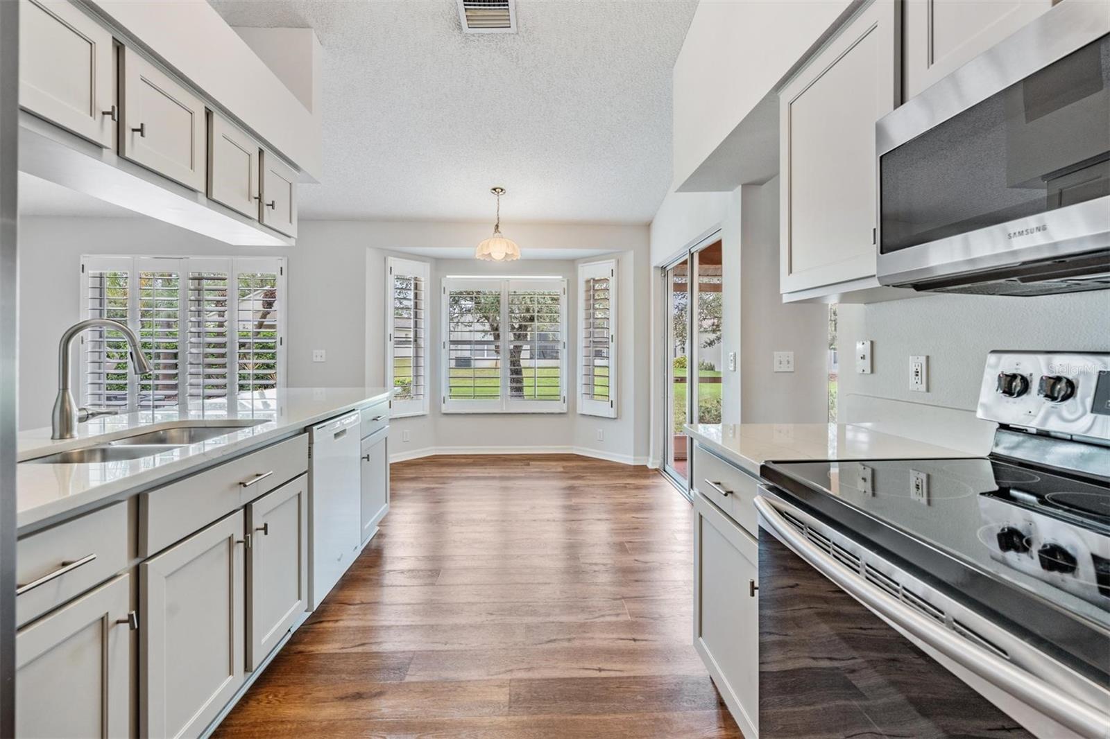 Updated kitchen with sunny breakfast nook