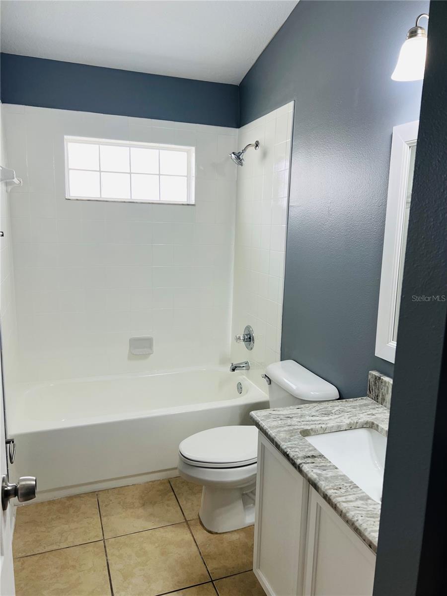 Bathroom off family room and between bedrooms 1&2