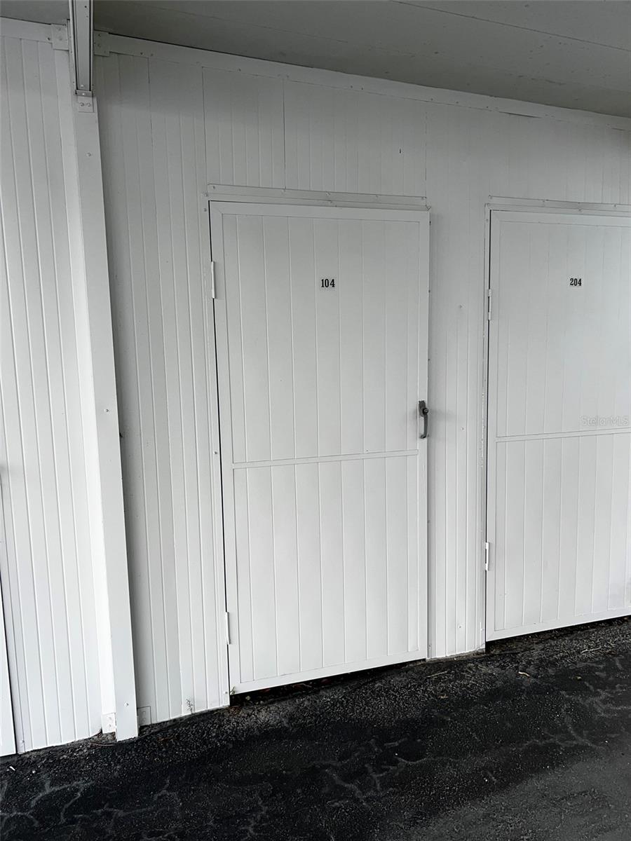 Storage Closet at carport